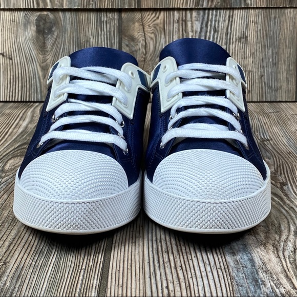 COPY - Prada Satin Low Top Textured Cap Platform Sneakers - Picture 4 of 14